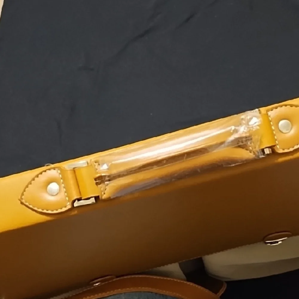 Tan and Cream Briefcase/Bag